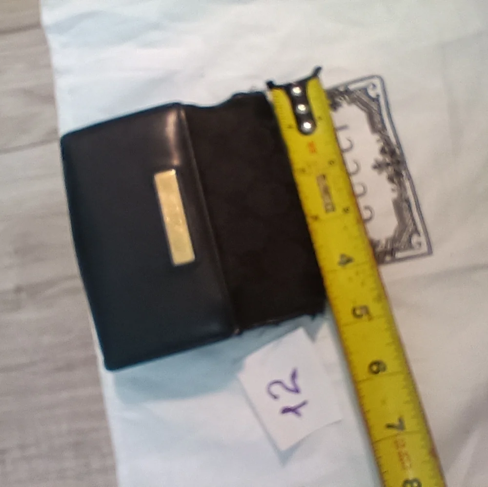 GUCCI W Hook Wallet GG Canvas Canvas x Leather Authentic